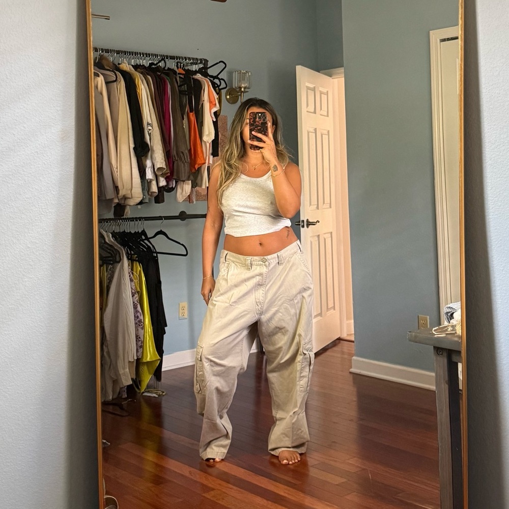 Levi's Cream Cargo Pants for Men